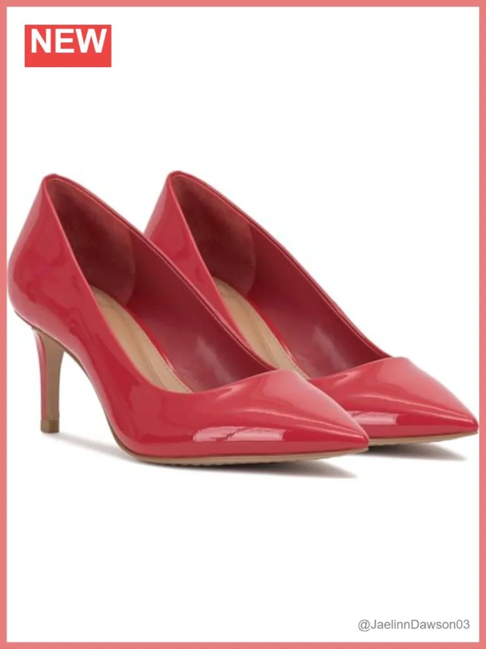 Vince Camuto Kehlia Patent Leather Kitten Heel Pointed Toe Pumps Dress Shoes
